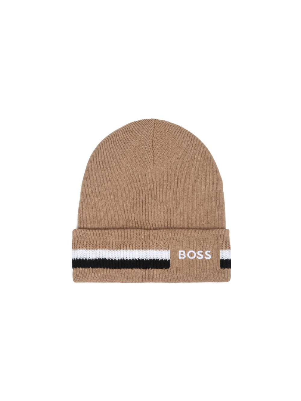 Berretto per bambino Boss Kids beige con logo ricamato J53586 269 BOSS KIDS 