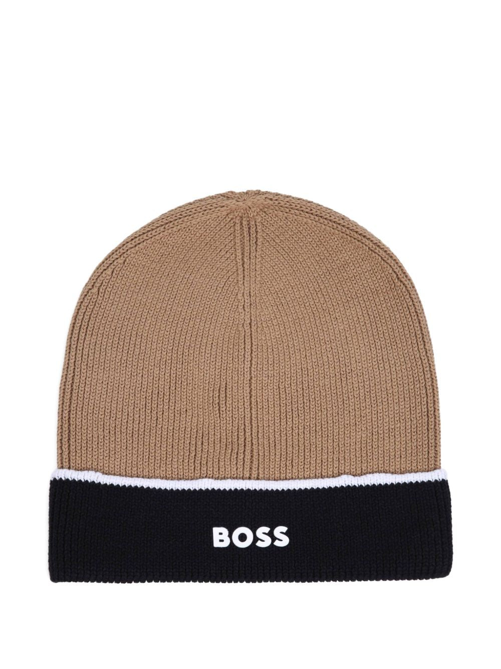 Berretto per bambino Boss Kids marrone con stampa del logo sul davanti J53587 269 BOSS KIDS 
