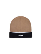 Berretto per bambino Boss Kids marrone con stampa del logo sul davanti J53587 269 BOSS KIDS 