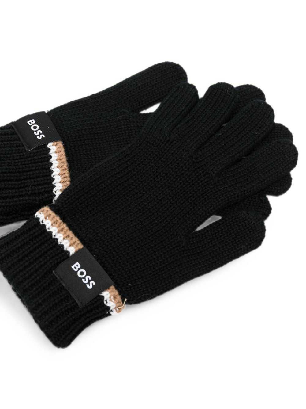 Guanti per bambino Boss Kids neri con patch con logo J53589 09B BOSS KIDS 