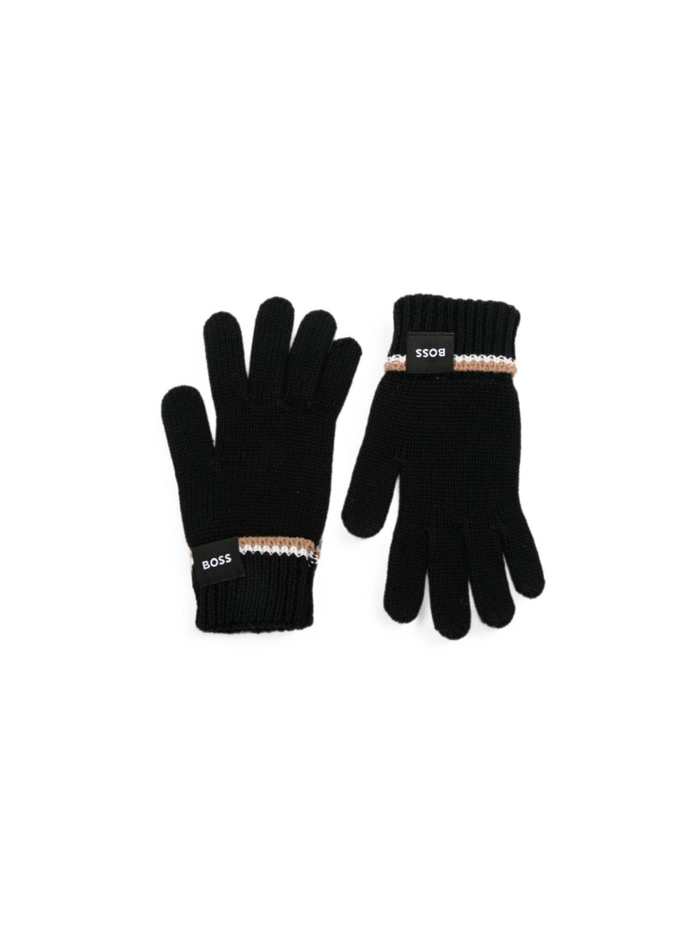 Guanti per bambino Boss Kids neri con patch con logo J53589 09B BOSS KIDS 