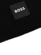 Sciarpa per bambino Boss Kids nera con applicazione logo sul davanti J53590 09B BOSS KIDS 