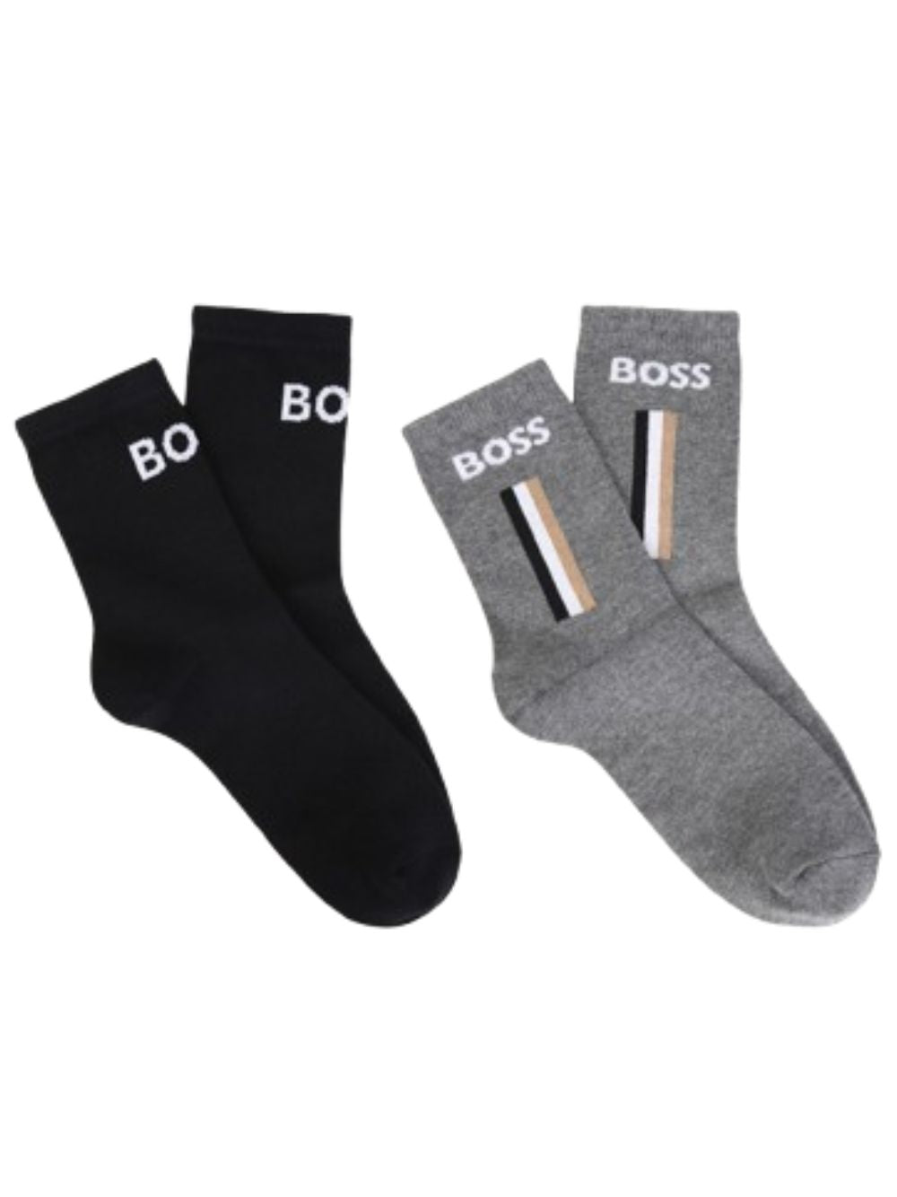 Set di due paia di calzini per bambino Boss Kids multicolore con logo ricamato J53592 09B BOSS KIDS 