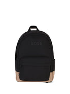 Zaino per bambino Boss Kids nero con placca con logo sul davanti J53598 09B BOSS KIDS 