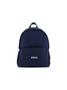 Zaino per bambino Boss Kids blu con stampa con logo sul davanti J53599 849 BOSS KIDS 