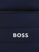 Zaino per bambino Boss Kids blu con stampa con logo sul davanti J53599 849 BOSS KIDS 