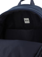 Zaino per bambino Boss Kids blu con stampa con logo sul davanti J53599 849 BOSS KIDS 
