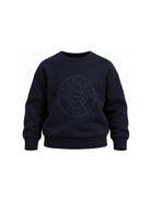 Felpa per bambino Boss Kids blu con logo ricamato sul davanti J53606 849 BOSS KIDS 