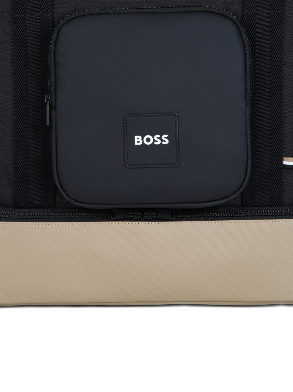 Borsa fasciatoio per neonato Boss Kids nera con design a inserti J53608 09B BOSS KIDS 