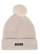 Cappello per bambino Boss Kids beige con pompon J53625 B51 BOSS KIDS 