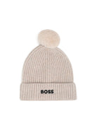 Cappello per bambino Boss Kids beige con pompon J53625 B51 BOSS KIDS 
