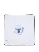 Coperta per neonato Boss Kids azzurra con logo sul davanti J53638 771 BOSS KIDS 