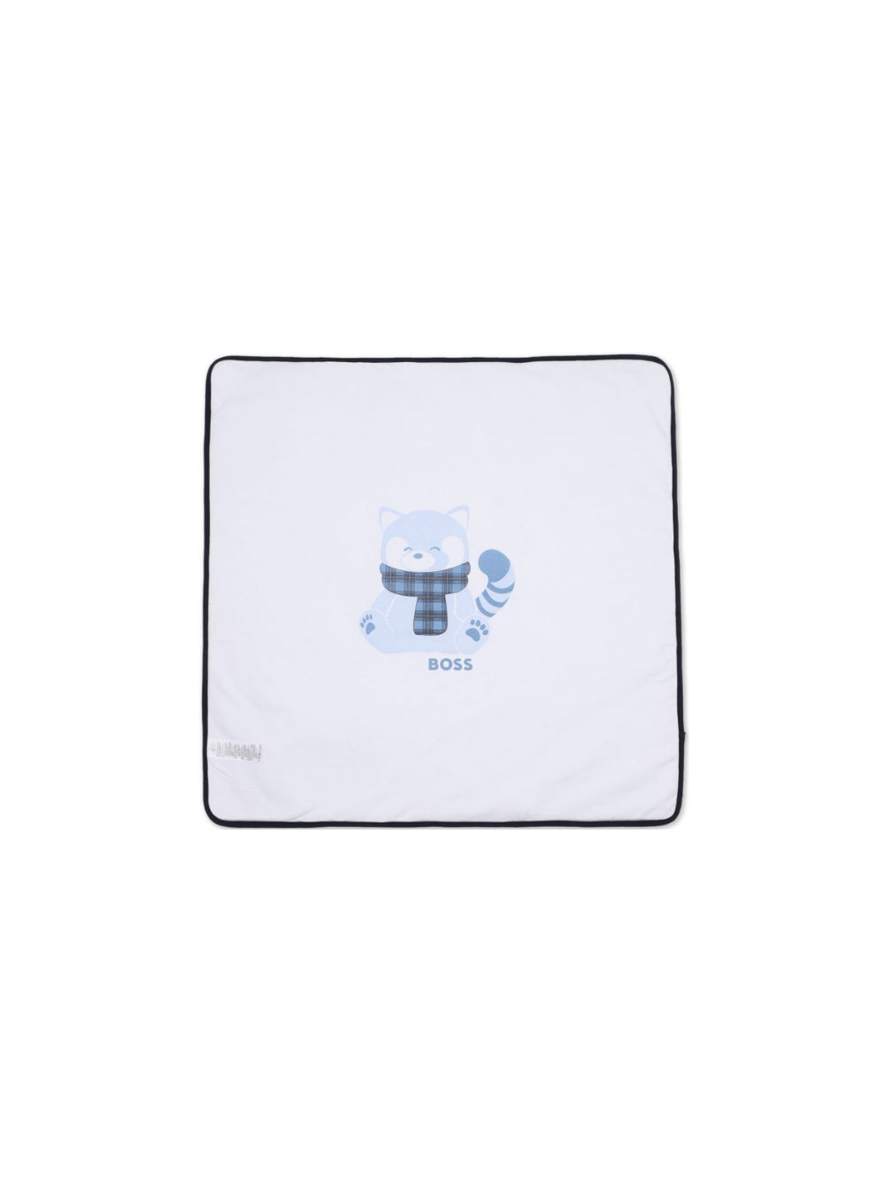 Coperta per neonato Boss Kids azzurra con logo sul davanti J53638 771 BOSS KIDS 