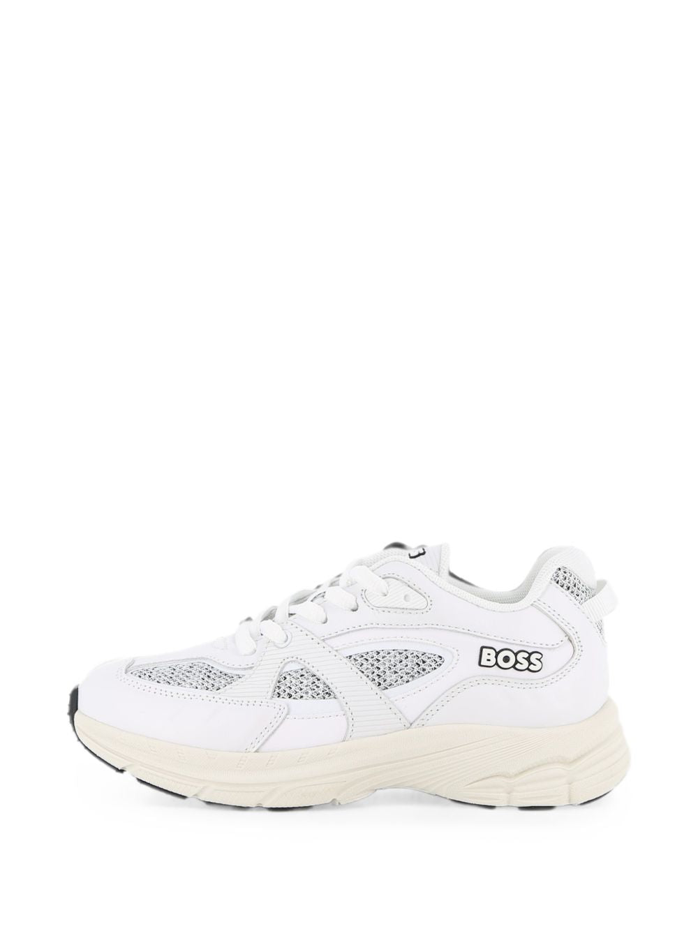 Sneaker per bambino Boss Kids bianche con inserti in rete J53642 10P BOSS KIDS 