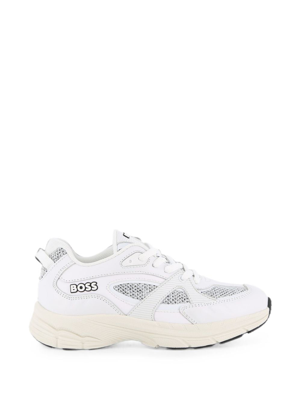 Sneaker per bambino Boss Kids bianche con inserti in rete J53642 10P BOSS KIDS 