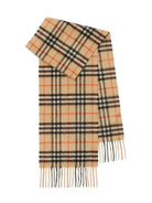 Sciarpa per bambini Burberry Kids beige con motivo Vintage Check 8089369 B9368 BURBERRY KIDS 