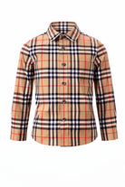 Camicia per bambino Burberry Kids beige con colletto a punta 8117166 B9368 BURBERRY KIDS 