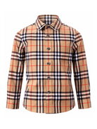 Camicia per bambino Burberry Kids beige con colletto a punta 8117166 B9368 BURBERRY KIDS 