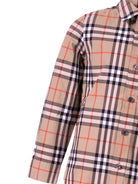Camicia per bambino Burberry Kids beige con colletto a punta 8117166 B9368 BURBERRY KIDS 