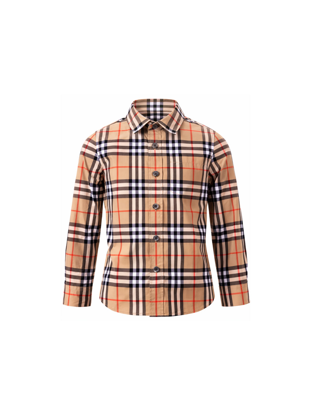 Camicia per bambino Burberry Kids beige con colletto a punta 8117166 B9368 BURBERRY KIDS 
