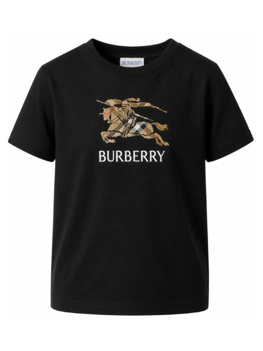 T-shirt per bambino Burberry Kids nera con stampa grafica sul davanti 8117292 A1189 BURBERRY KIDS 