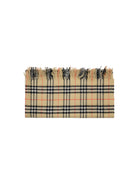 Coperta per neonati Burberry Kids beige sabbia con bordo sfragiato 8117406 B9368 BURBERRY KIDS 