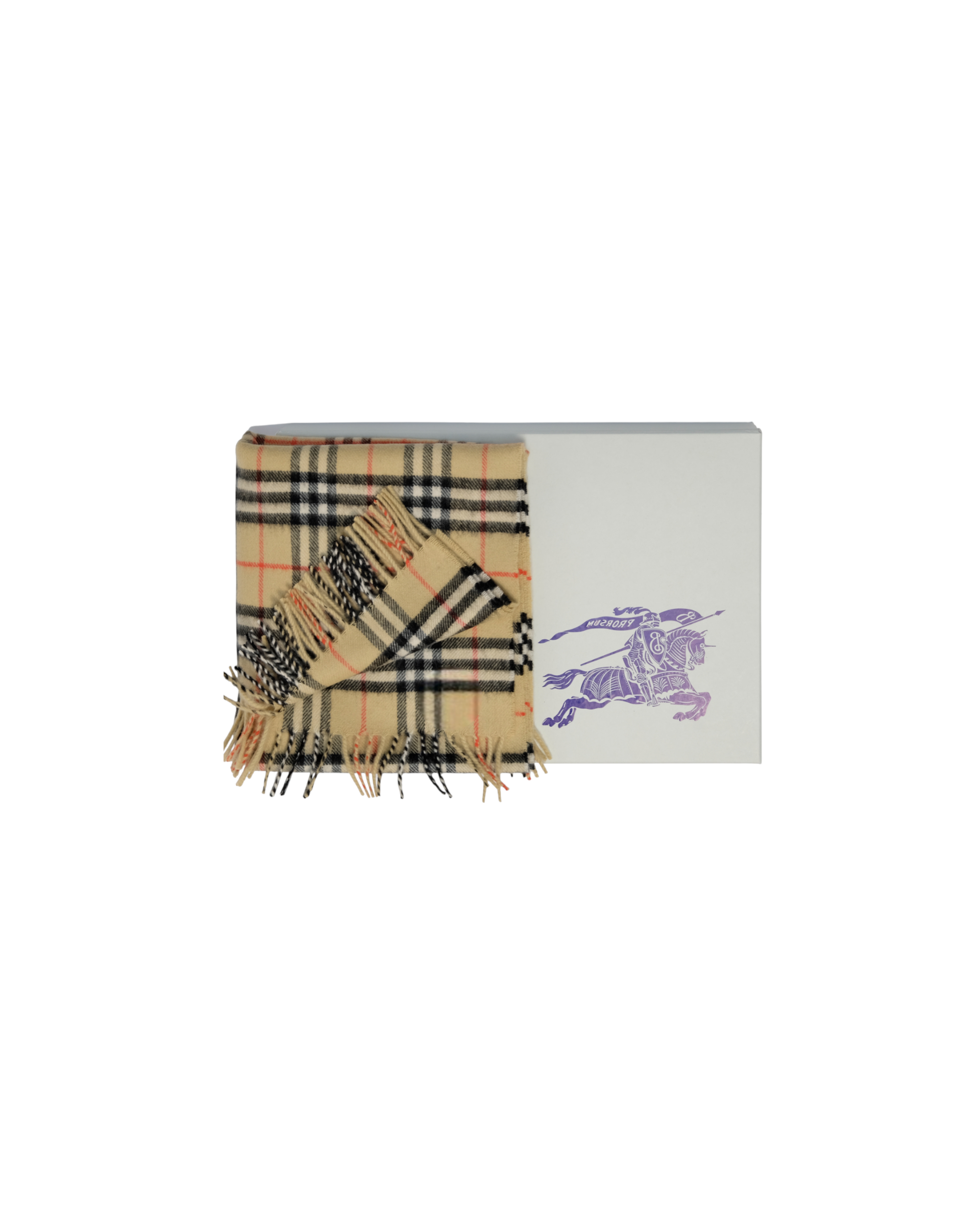 Coperta per neonati Burberry Kids beige sabbia con bordo sfragiato 8117406 B9368 BURBERRY KIDS 