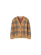 Cardigan per neonati Burberry Kids beige con motivo Vintage Check 8121181 B9368 BURBERRY KIDS 