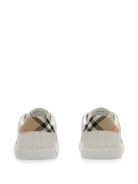 Sneakers per bambini Burberry Kids bianche con inserti con motivo Vintage Check 8122647 B9368 BURBERRY KIDS 