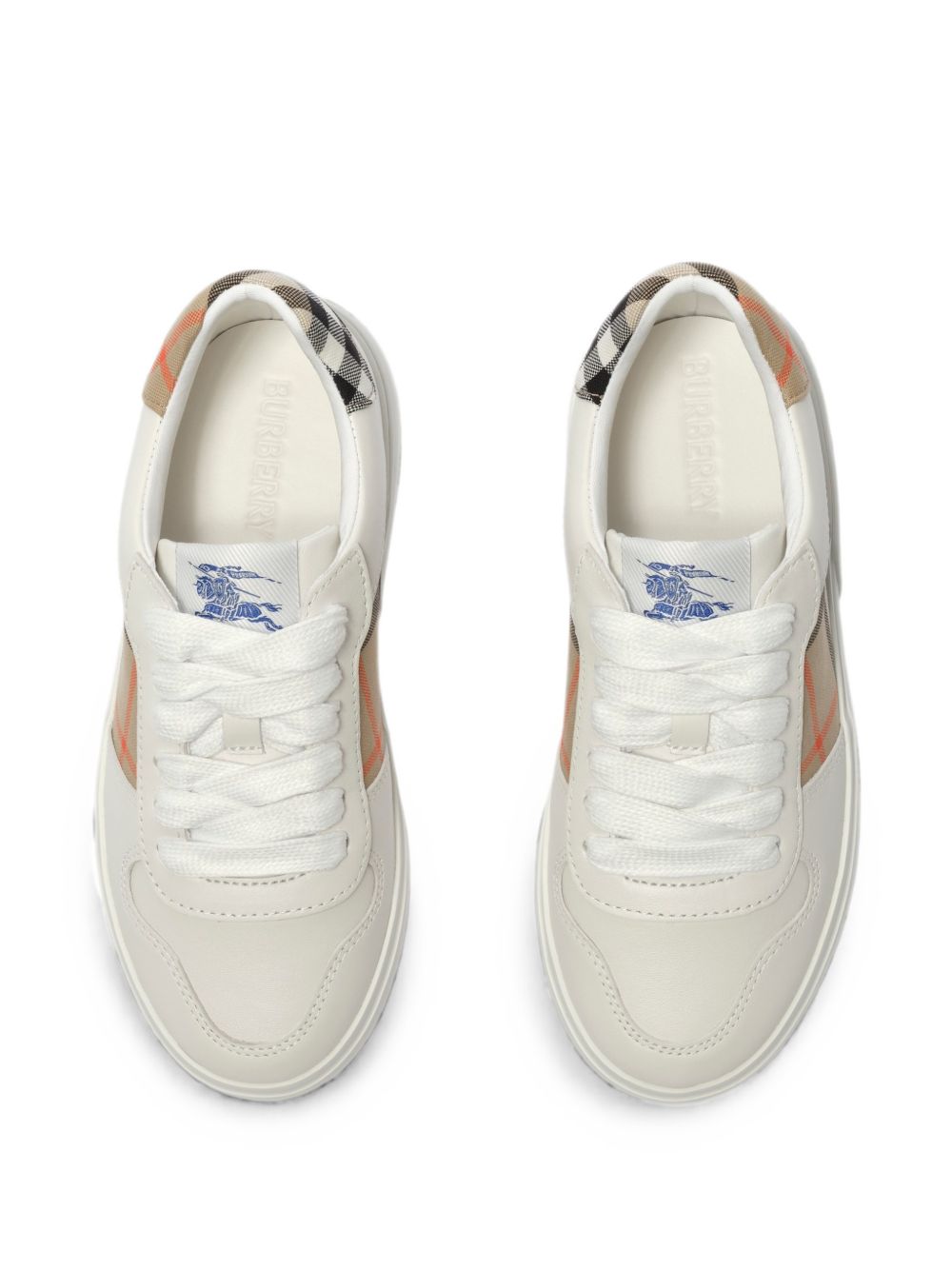 Sneakers per bambini Burberry Kids bianche con inserti con motivo Vintage Check 8122647 B9368 BURBERRY KIDS 