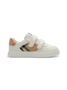 Sneakers per bambini Burberry Kids bianche con inserti con motivo Vintage Check 8122655 B9368 BURBERRY KIDS 