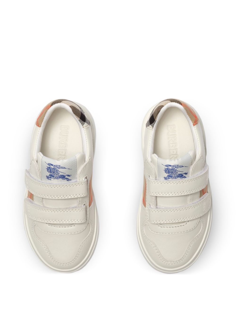 Sneakers per bambini Burberry Kids bianche con inserti con motivo Vintage Check 8122655 B9368 BURBERRY KIDS 