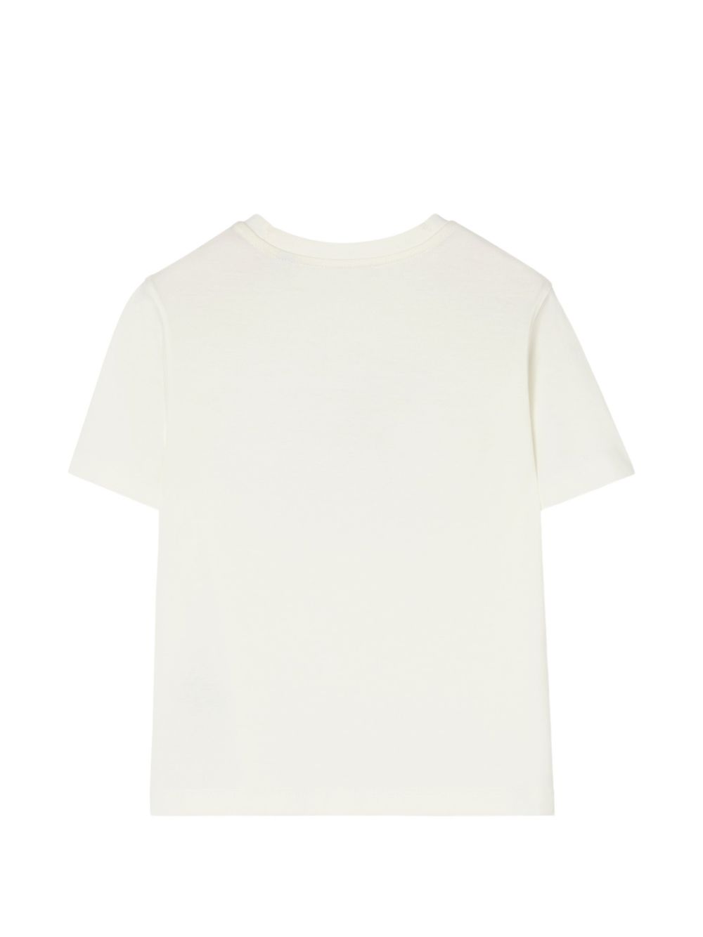 T-shirt per bambini Burberry Kids bianca con motivo Equestrian Knight 8125836 A2014 BURBERRY KIDS 