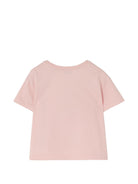 T-shirt per bambina Burberry Kids rosa con stampa logo sul davanti 8125854 C2989 BURBERRY KIDS 