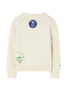 Cardigan Tea Party per bambina Burberry Kids beige con ricamo orsetti 8125916 A1452 BURBERRY KIDS 