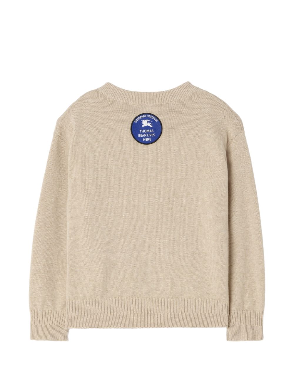 Maglione per bambini Burberry Kids beige con ricamo orsetto sul davanti 8125931 A4187 BURBERRY KIDS 