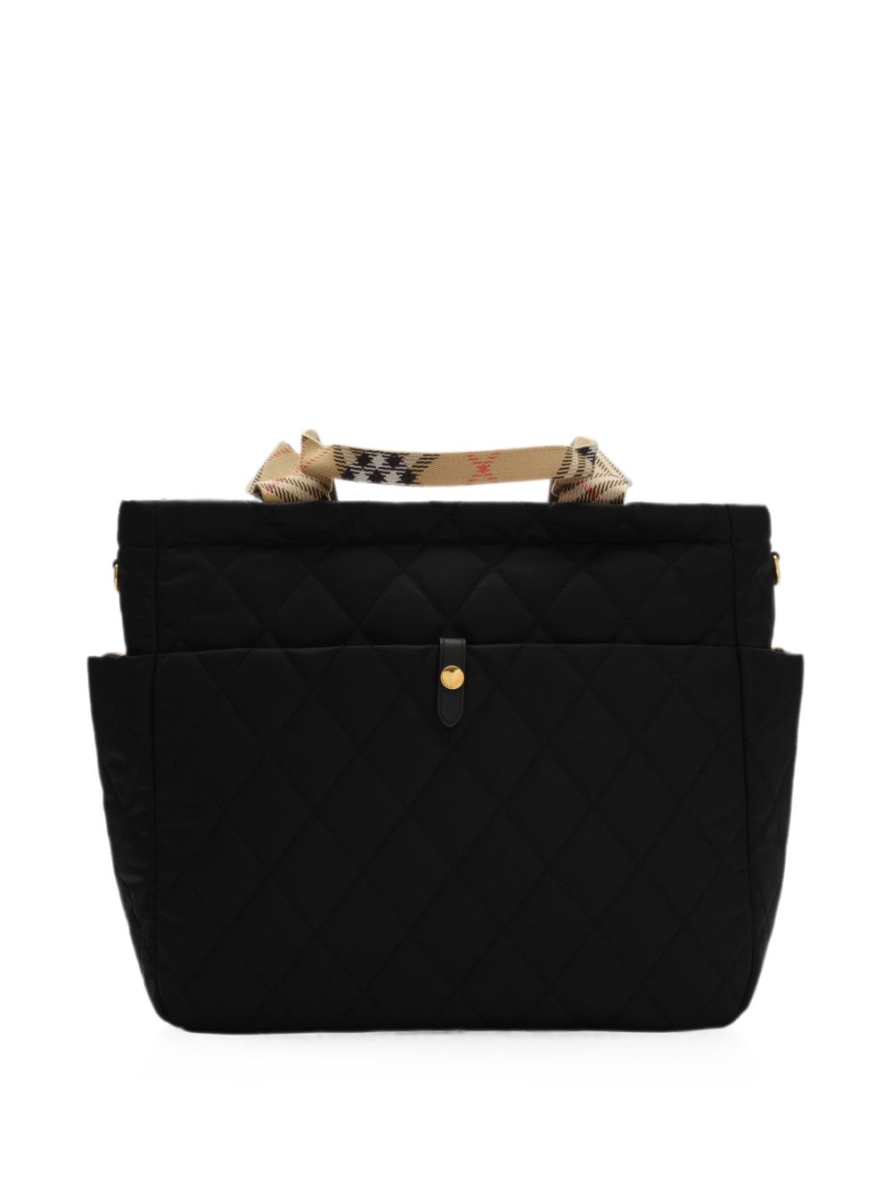 Borsa fasciatoio per neonati Burberry Kids nera con inserti con motivo Vintage Check 8126018 A1189 BURBERRY KIDS 