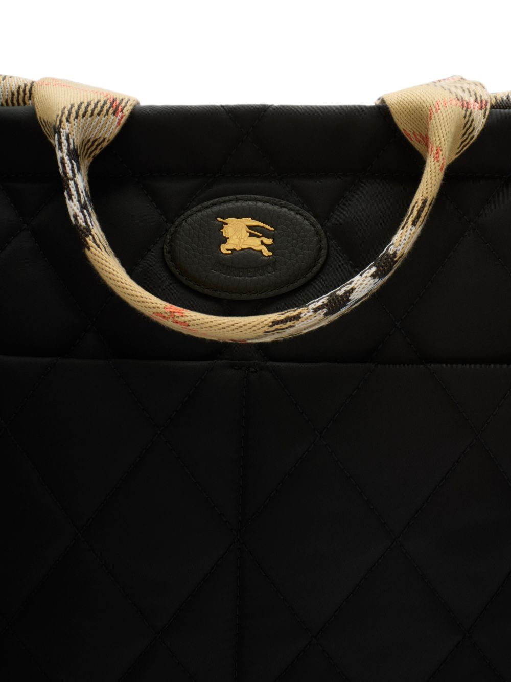Borsa fasciatoio per neonati Burberry Kids nera con inserti con motivo Vintage Check 8126018 A1189 BURBERRY KIDS 