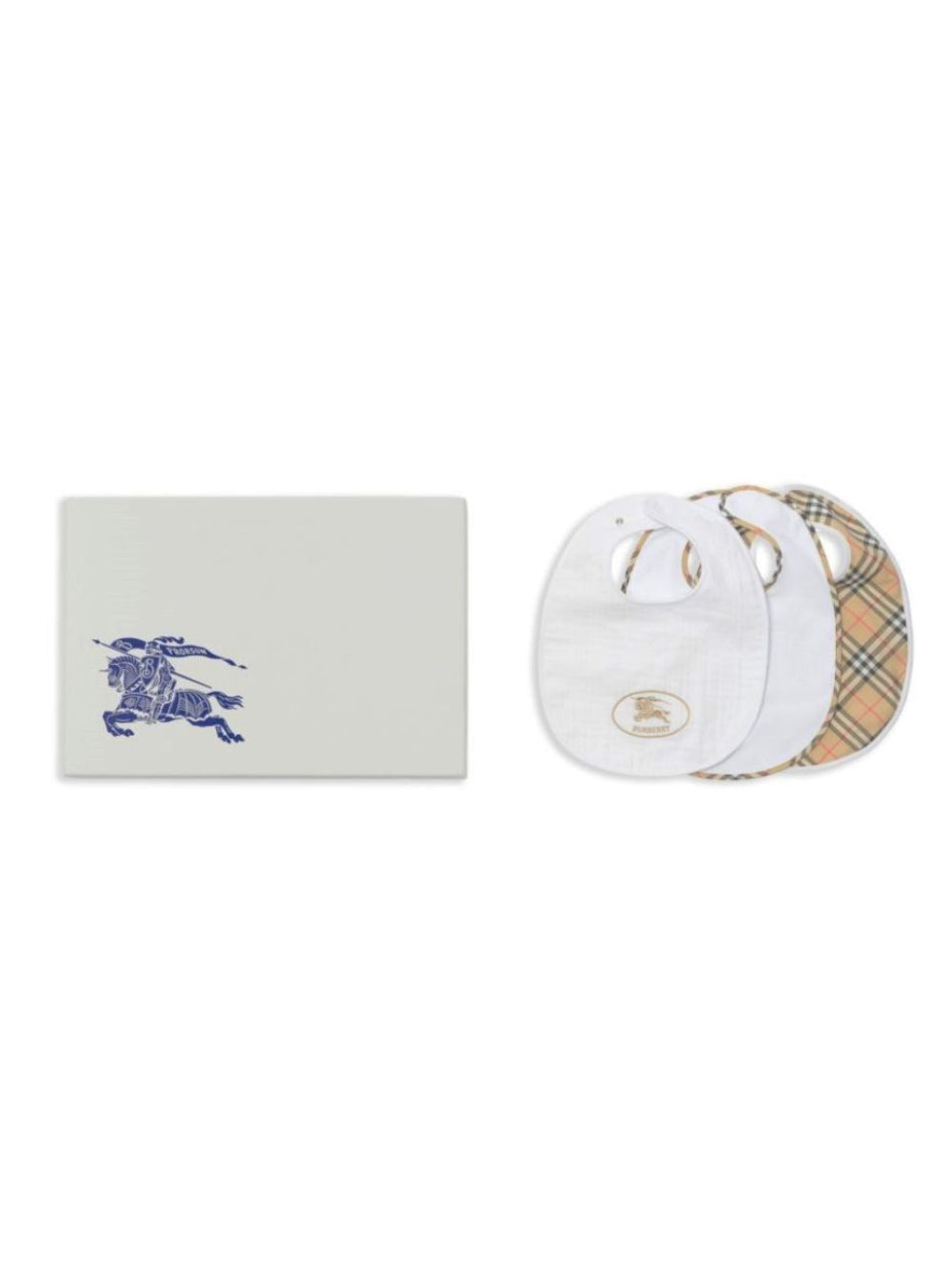 Set bavaglini per neonati Burberry Kids multicolore in cotone Check (3 pezzi) 8126049 A1464 BURBERRY KIDS 