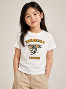 T-shirt per bambini Burberry Kids bianca con stampa logo sul davanti 8126308 A2014 BURBERRY KIDS 