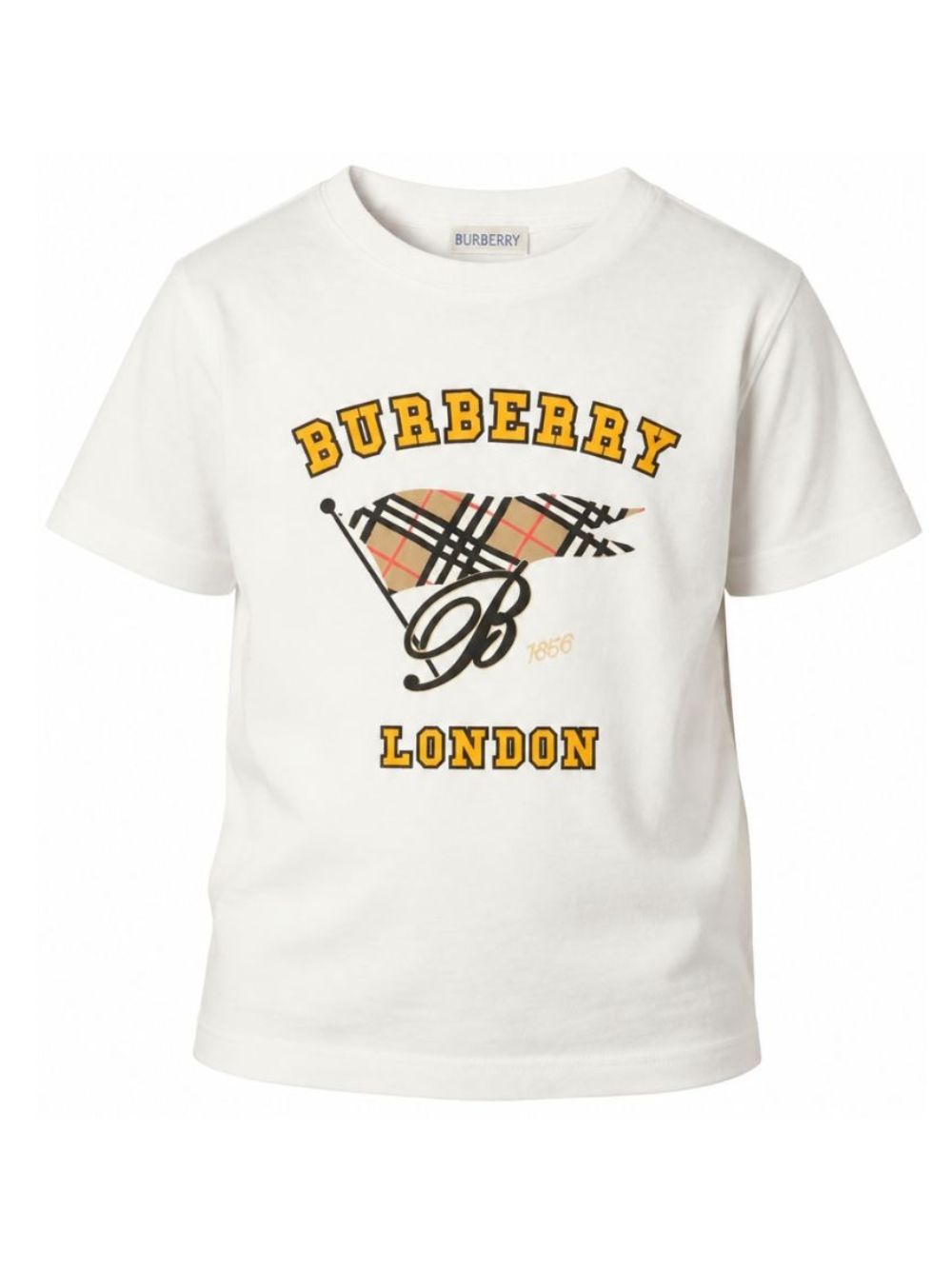 T-shirt per bambini Burberry Kids bianca con stampa logo sul davanti 8126308 A2014 BURBERRY KIDS 