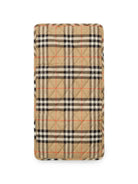 Borsa fasciatoio per neonati Burberry Kids nera in nylon trapuntato con finiture a quadri 8126771 A1189 BURBERRY KIDS 