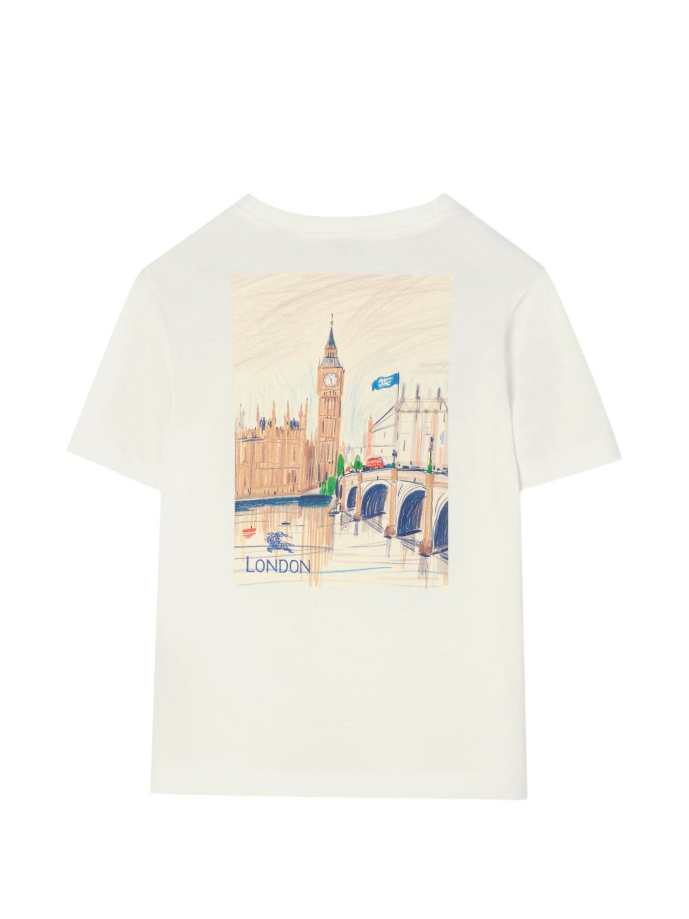 T-shirt per bambini Burberry Kids bianca con motivo London Bear 8127206 A2014 BURBERRY KIDS 
