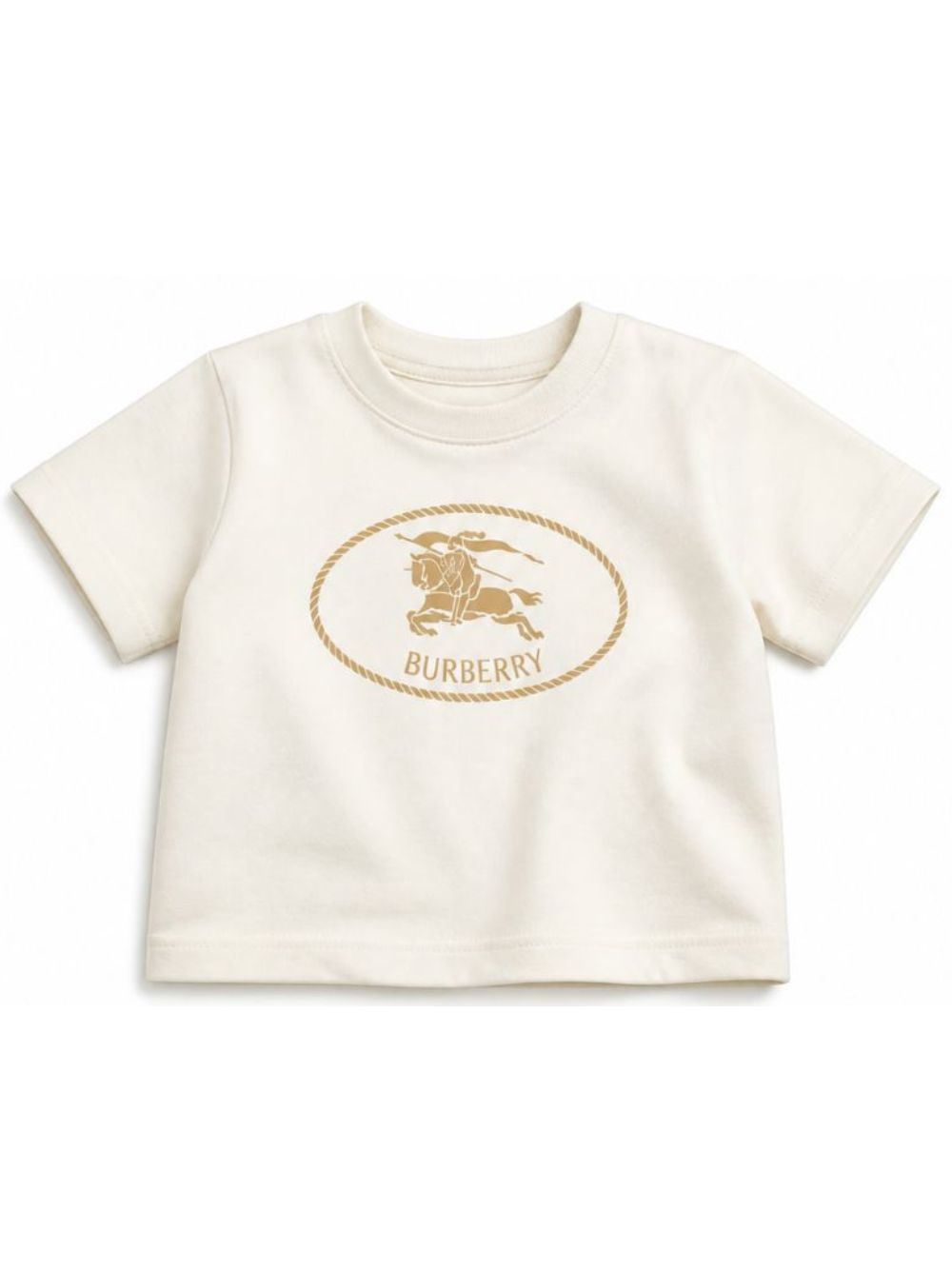T-shirt per neonati Burberry Kids bianca con motivo Equestrian Knight 8129772 A2014 BURBERRY KIDS 