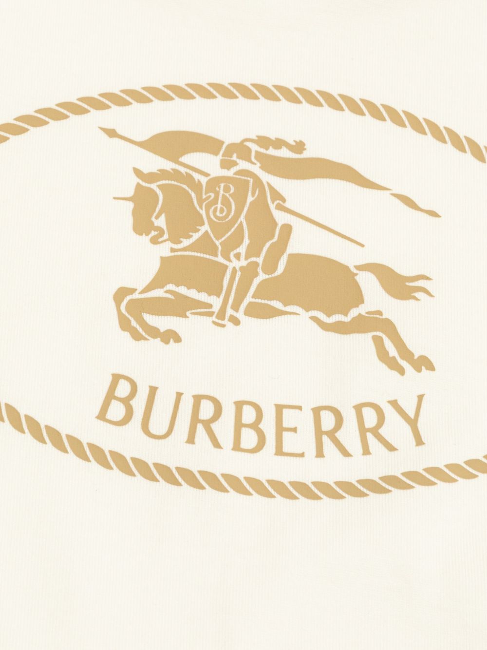 T-shirt per neonati Burberry Kids bianca con motivo Equestrian Knight 8129772 A2014 BURBERRY KIDS 