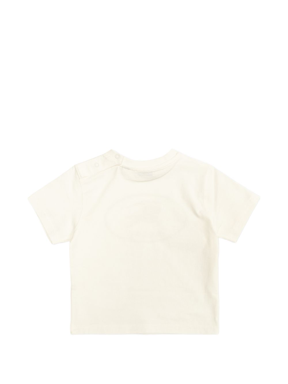 T-shirt per neonati Burberry Kids bianca con motivo Equestrian Knight 8129772 A2014 BURBERRY KIDS 
