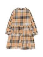 Abito per bambina Burberry Kids beige con motivo Vintage Check 8130891 B9368 BURBERRY KIDS 