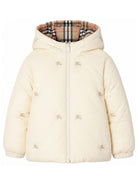 Giubbino per bambina Burberry Kids bianco design reversibile 8131091 C3997 BURBERRY KIDS 