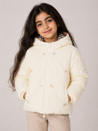 Giubbino per bambina Burberry Kids bianco design reversibile 8131091 C3997 BURBERRY KIDS 