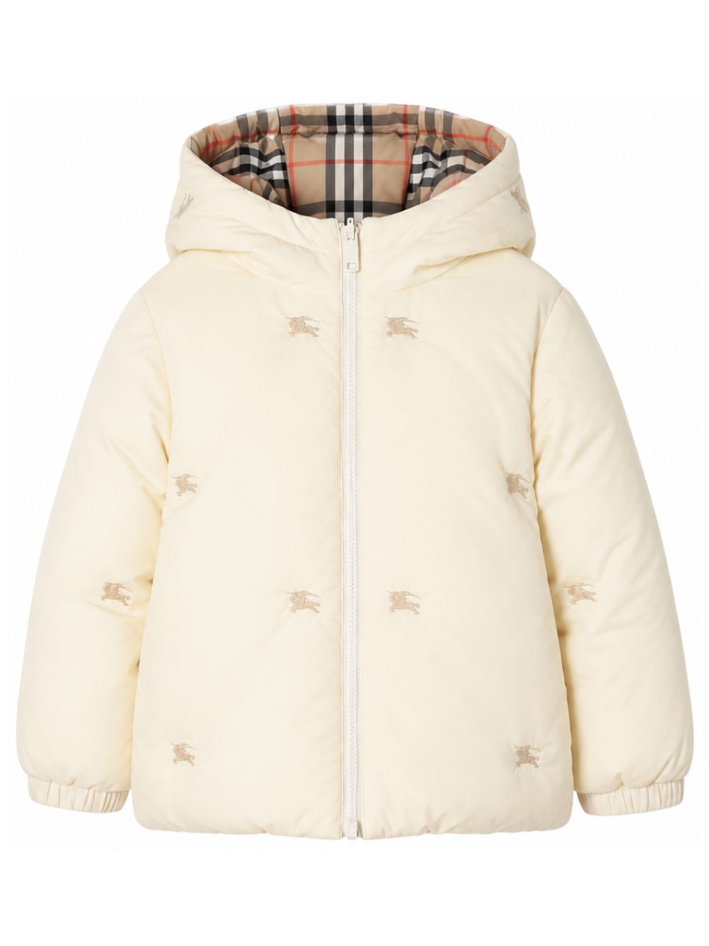 Giubbino per bambina Burberry Kids bianco design reversibile 8131091 C3997 BURBERRY KIDS 